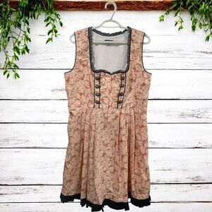 Glory Star Dirndl Dress- Corset Floral Dress Sz Large
